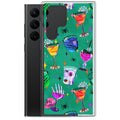 Colorful Monster Party Samsung® Clear Case offers stylish protection against scratches and dust for your phone.