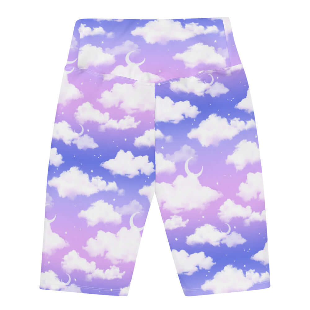 Elevate your style with Cloudy Sky Biker Shorts, featuring a versatile cloud pattern perfect for any outfit.