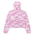 Lightweight and stylish, the Cloudy Sky cropped windbreaker features a playful cloud design, perfect for any adventure.