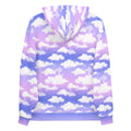 Dreamy Cloudy Sky Hoodie in a vibrant purple gradient, perfect for a comfy and stylish look. Ideal for any occasion!