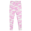 Stylish Cloudy Sky Leggings with a soft pink cloud pattern, perfect for workouts or casual outings.
