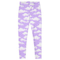 Ethereal Cloudy Sky Leggings in a soft purple hue, perfect for gym or casual outings. Stylish and comfy for any occasion.