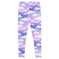 Stylish Cloudy Sky Leggings in a vibrant purple gradient, perfect for gym or everyday wear.
