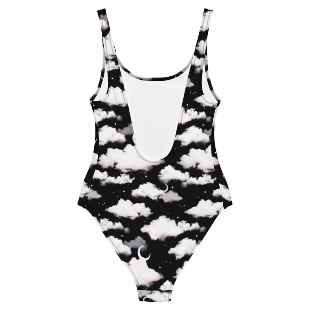 Stylish Cloudy Sky One-Piece Swimsuit featuring a dreamy cloud design, perfect for beach days and poolside fun.