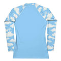 Stylish Cloudy Sky Rash Guard with a smooth fit, ideal for sun protection during active sports and outdoor adventures.