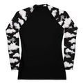 Long-sleeve Cloudy Sky Rash Guard featuring a stylish cloud design, perfect for active outdoor sports and sun protection.