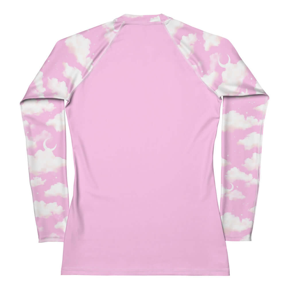 Stylish Cloudy Sky Rash Guard with long sleeves, perfect for sun protection during sports and outdoor activities.