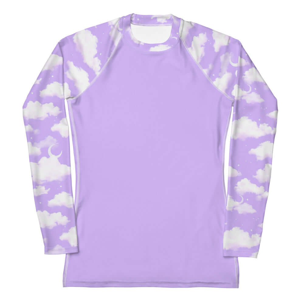 Stylish Cloudy Sky Rash Guard for active wear, offering sun protection and comfort during sports and outdoor activities.