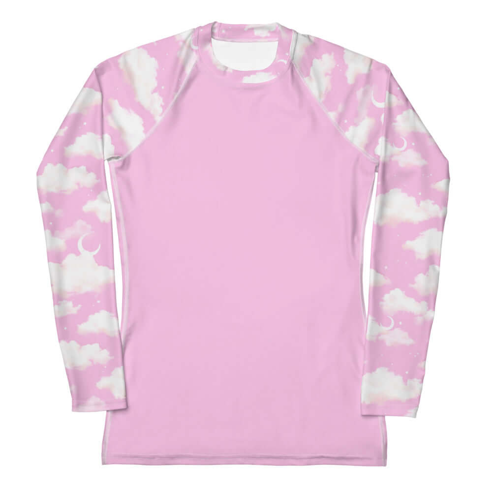 Stylish Cloudy Sky Rash Guard for active wear, offering sun protection and comfort during sports activities.
