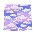 Soft and stylish Cloudy Sky Shorts with a dreamy cloud pattern, perfect for gym or casual outings.