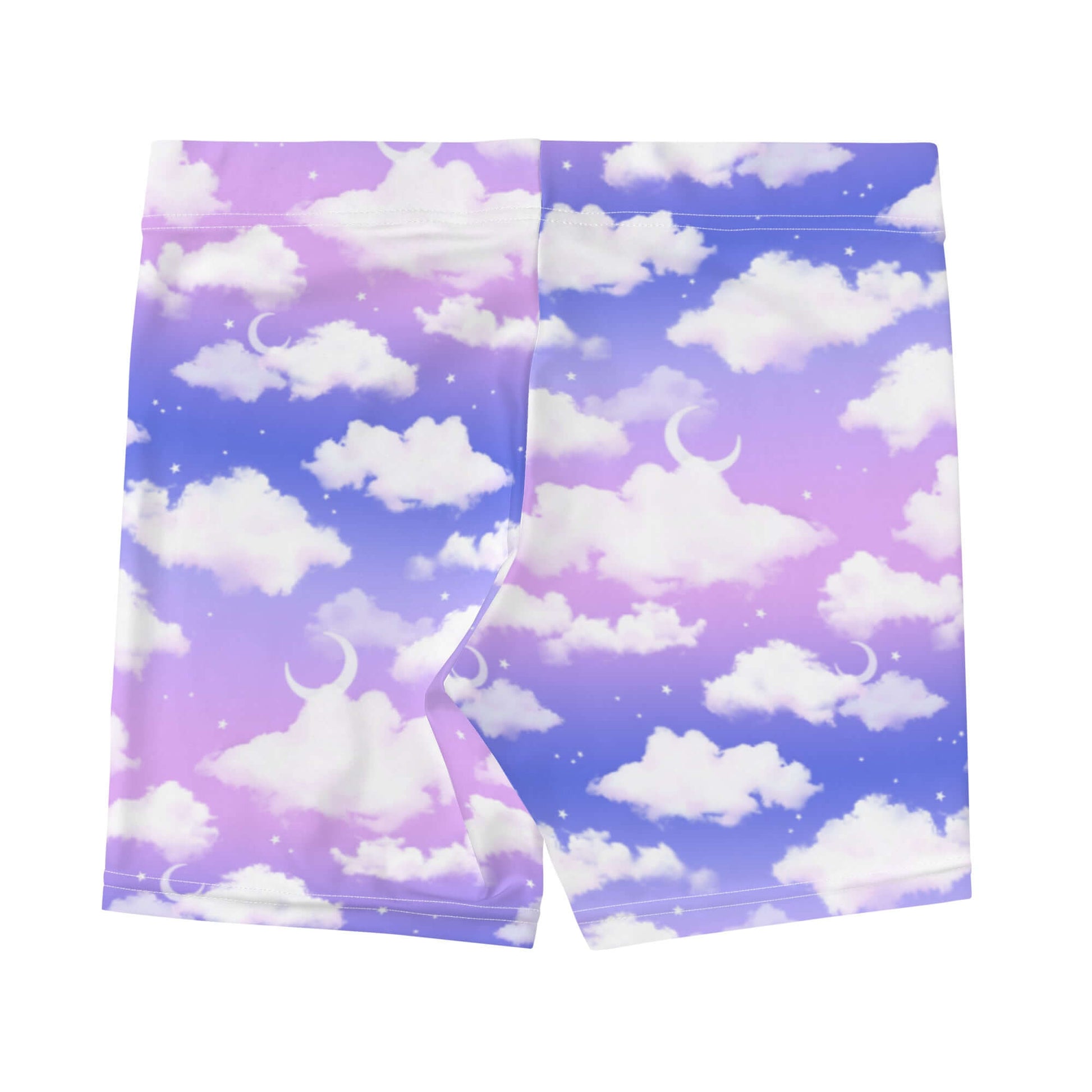 Soft and stylish Cloudy Sky Shorts with a dreamy cloud pattern, perfect for gym or casual outings.