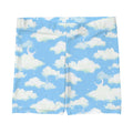 Soft and stylish Cloudy Sky Shorts feature a dreamy cloud pattern, perfect for any casual outfit or workout.