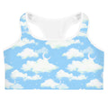 Stylish Cloudy Sky Sports bra featuring a dreamy cloud pattern, perfect for yoga and staying comfortable during workouts.