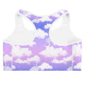 Stylish Cloudy Sky Sports bra featuring a dreamy cloud design, perfect for yoga and workouts.