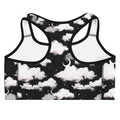 Stylish Cloudy Sky Sports bra featuring a unique cloud design, perfect for yoga and activewear enthusiasts.