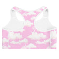 Stylish Cloudy Sky Sports bra with a dreamy cloud pattern, perfect for yoga and workouts at any intensity.