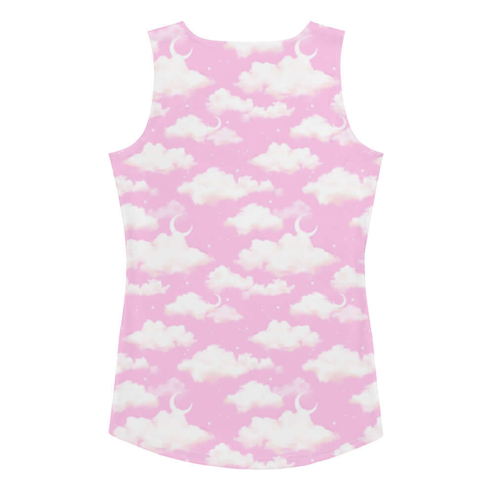 Stylish Cloudy Sky Tank Top with soft fabric, perfect for summer outfits at the gym or out and about.