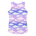 Stylish Cloudy Sky Tank Top featuring soft fabric and a unique cloud design, perfect for summer outfits.