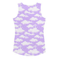 Soft and stylish Cloudy Sky Tank Top in lavender, perfect for summer outings or gym sessions.