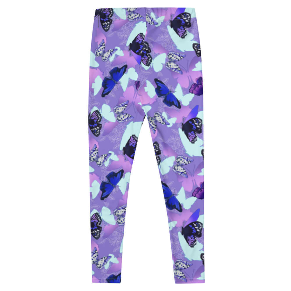 Colorful Butterfly Leggings featuring vibrant butterfly silhouettes, perfect for a stylish, unique look.