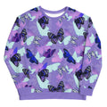 Colorful butterfly patterns adorn this stylish Butterfly Sweatshirt, perfect for a unique and cozy look.