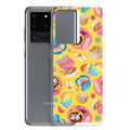 Colorful Pan Dulce Samsung® Clear Case features a fun dessert design, protecting your phone stylishly and securely.