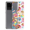 Colorful Pan Dulce Samsung® Clear Case featuring delightful baked treats design, perfect for vibrant style and protection.