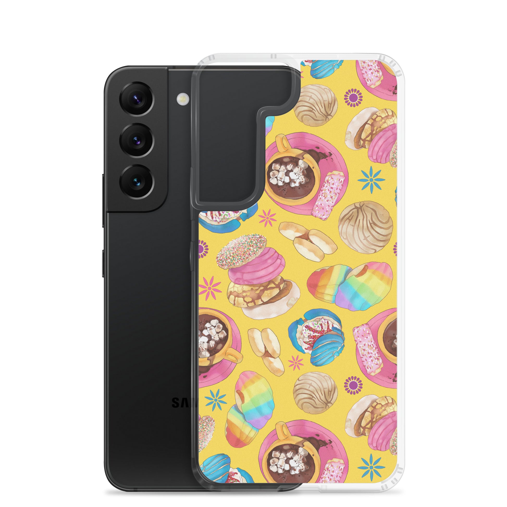 Colorful Pan Dulce Samsung® Clear Case showcases delicious treats while protecting your phone from everyday wear.