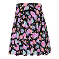 Colorful Space Skater Skirt featuring a playful galaxy design, perfect for a cute, kawaii-inspired look.