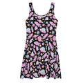 Colorful Space Skater Dress featuring a mesmerizing print, perfect for a cute Harajuku-inspired look.