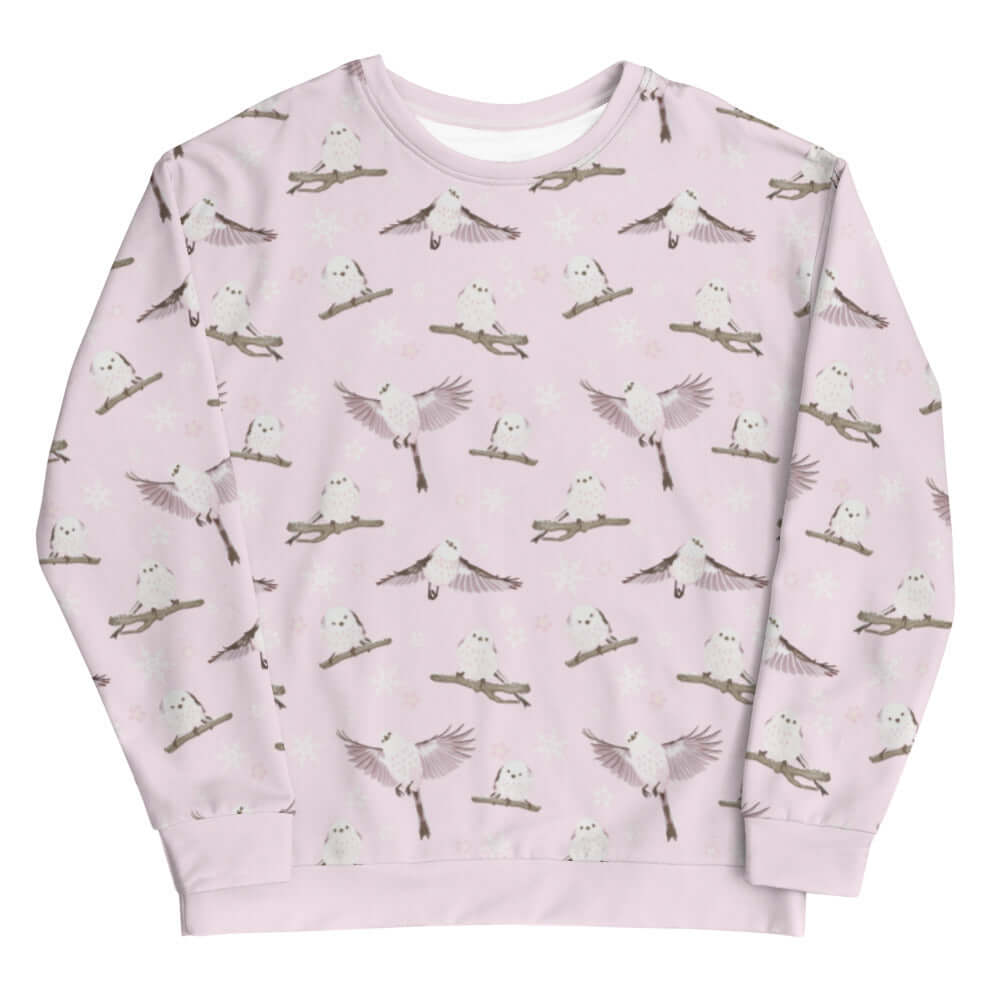 Cozy up in the Snow Bird Sweatshirt, featuring adorable birds for a warm and festive holiday feel. Perfect for gifting!