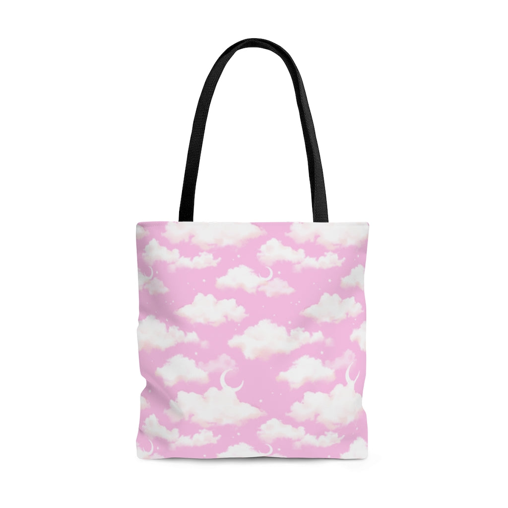 Cloudy Sky Tote Bag (Pink) | Koibito Clothing.