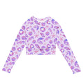 Colorful Sea Princess Long-sleeved Crop Top made from recycled materials, perfect for eco-friendly athleisure.