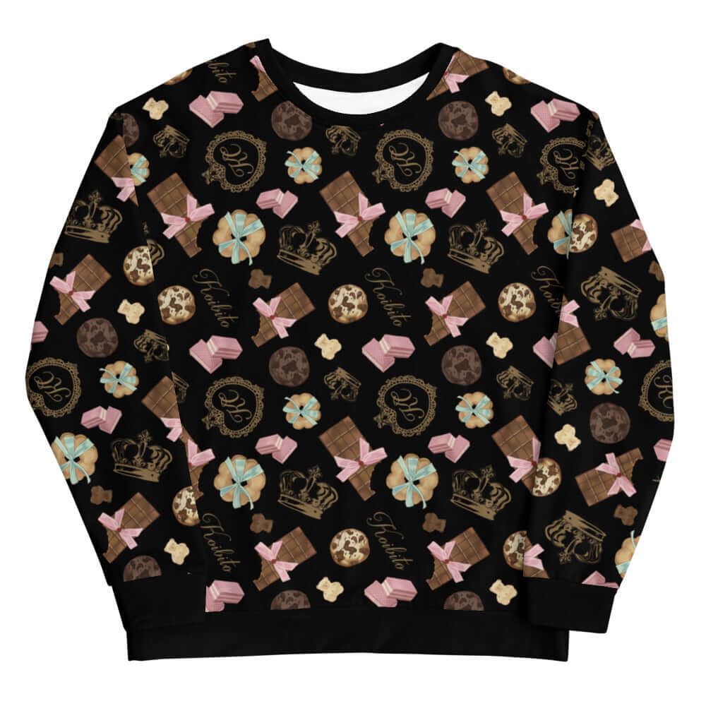 Elevate your style with the Royal Cookie Sweatshirt, featuring a playful dessert pattern perfect for any occasion.