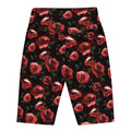 Stylish Enchanted Rose Biker Shorts with a vibrant floral print, perfect for active days or lounging at home.