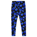 Stylish Enchanted Rose Leggings featuring elegant blue rose patterns, perfect for gym or casual outings.