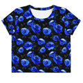 Stylish Enchanted Rose Crop Top features vibrant floral patterns, perfect for any outfit. Ideal for all-day wear!