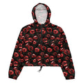 Lightweight and stylish, the Enchanted Rose cropped windbreaker features a floral print, perfect for any adventure.