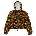 Stylish Enchanted Rose cropped windbreaker, waterproof and lightweight, perfect for any adventure outdoors.
