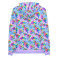 Discover the vibrant Enchanted Rose Hoodie, featuring a colorful floral print and cozy fleece lining. Perfect for style!