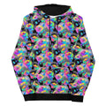 Vibrant Enchanted Rose Hoodie featuring colorful roses and butterflies, perfect for a stylish, relaxed fit.