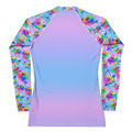 Stay active in style with the Enchanted Rose Rash Guard, featuring vibrant floral design and sun protection.