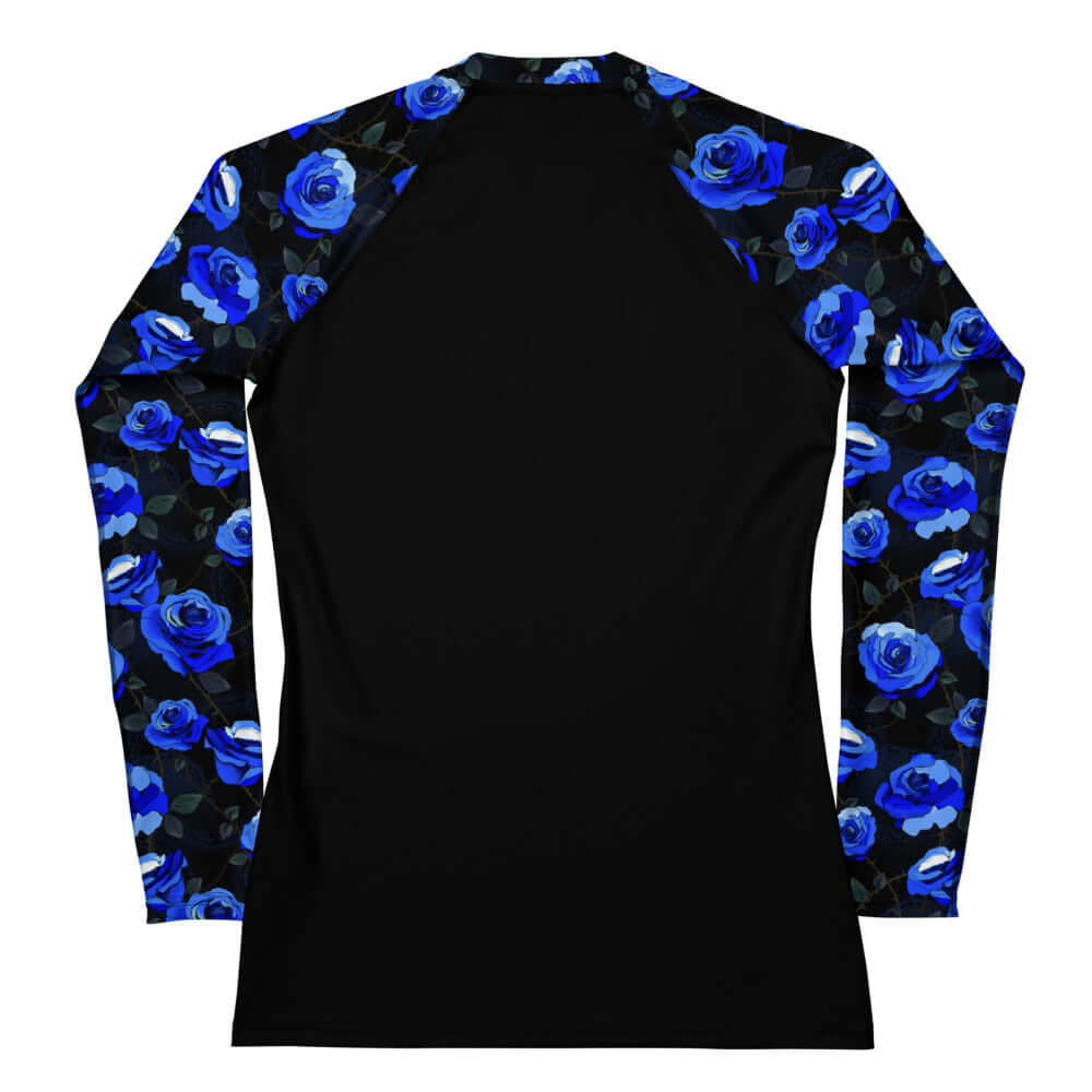 Stylish Enchanted Rose Rash Guard with long sleeves, offering comfort and protection for active sports enthusiasts.