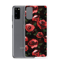 Stylish Enchanted Rose Samsung® Clear Case featuring a floral design, ensuring protection and easy access for your phone.