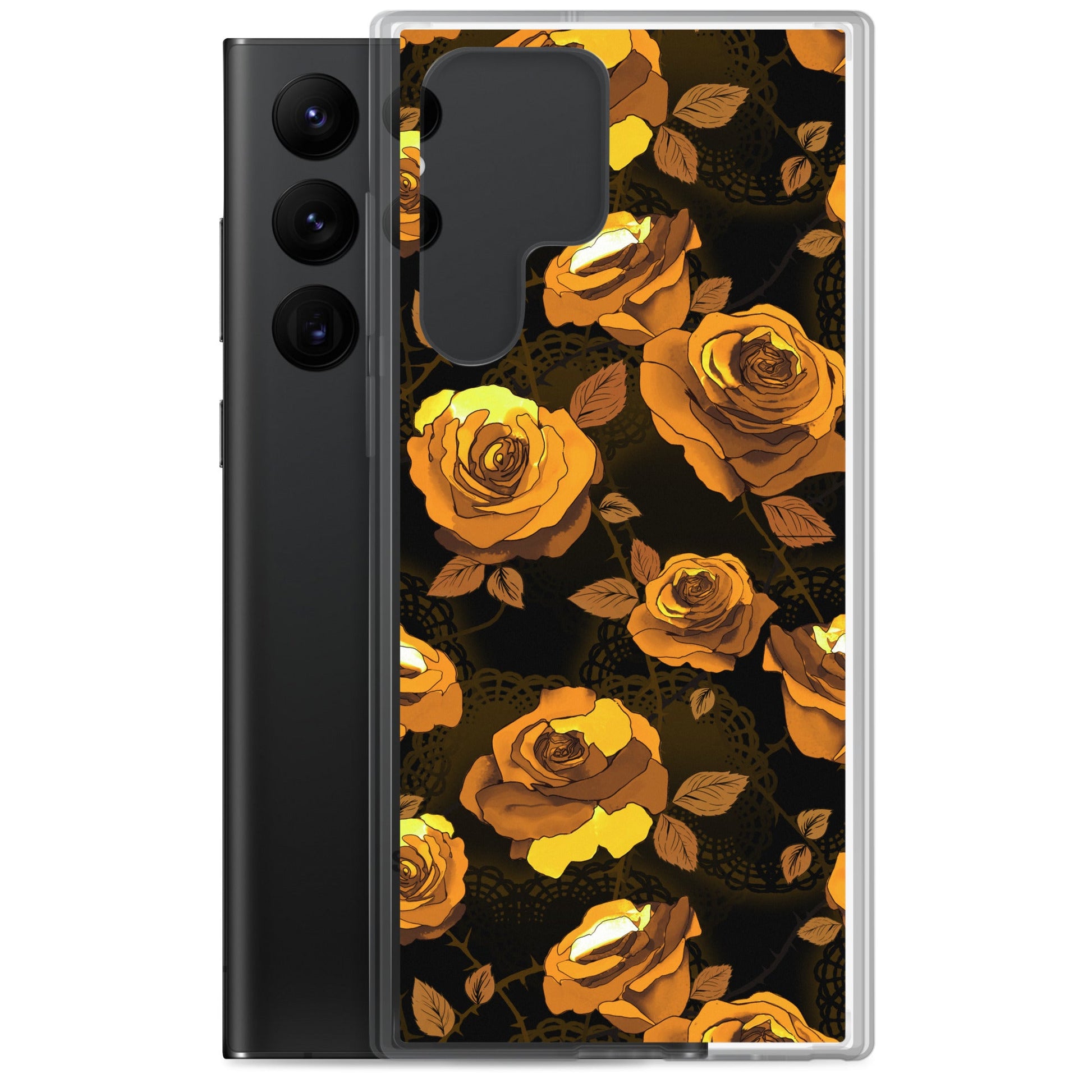Sleek Enchanted Rose Samsung® Clear Case offers stylish protection against scratches and dirt for your phone.