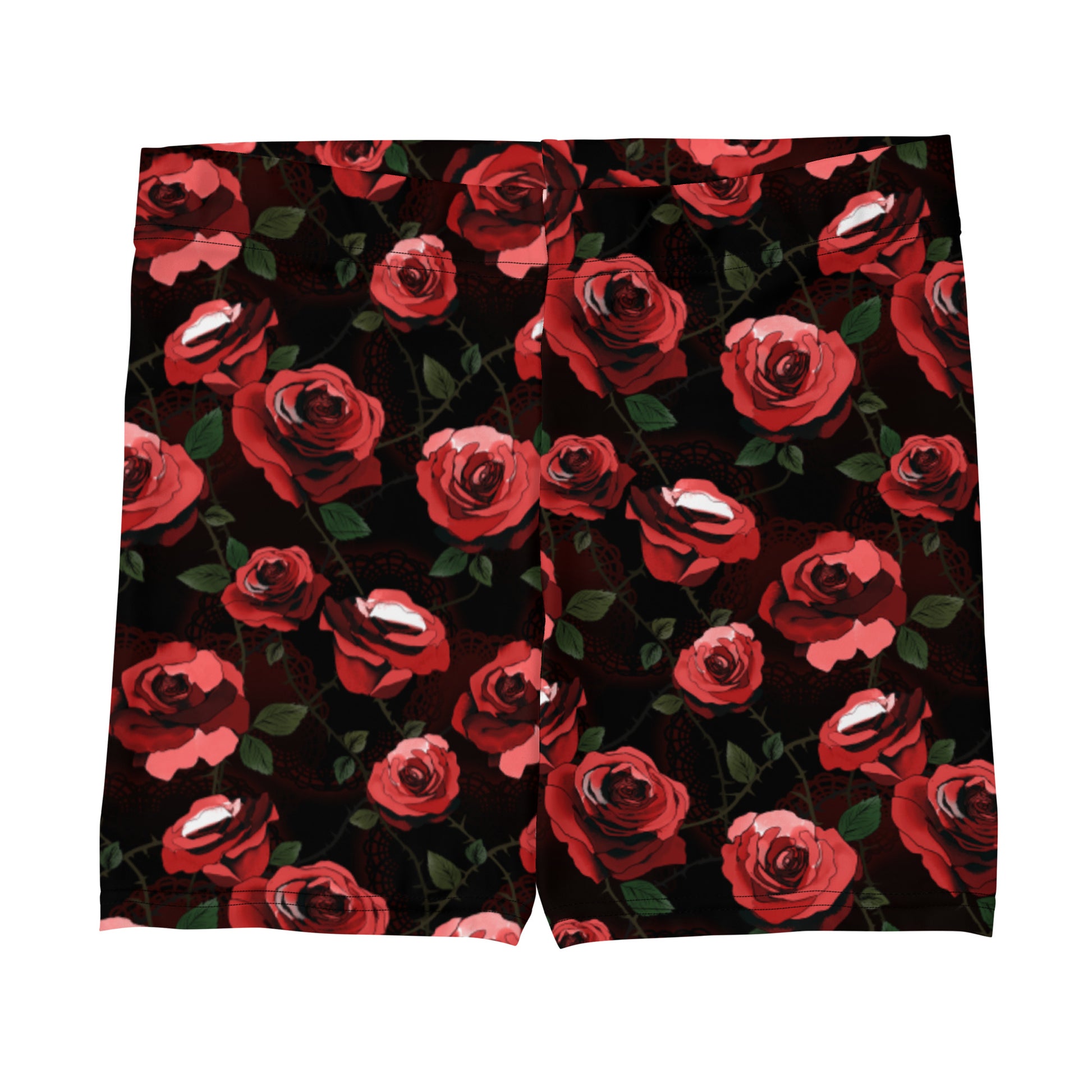 Soft and comfy Enchanted Rose Shorts featuring a vibrant floral design, perfect for lounging or active days.