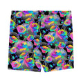 Vibrant Enchanted Rose Shorts featuring colorful floral design, perfect for lounging or active wear. Soft and comfy fit.