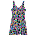 Stylish Enchanted Rose Skater Dress with vibrant floral design, perfect for any occasion from [STORE NAME].