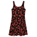 Chic and versatile, the Enchanted Rose Skater Dress features a vibrant floral design and a flared skirt for comfort.