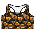 Stylish Enchanted Rose Sports bra featuring a floral design, perfect for workouts at Enchanted Rose Boutique.